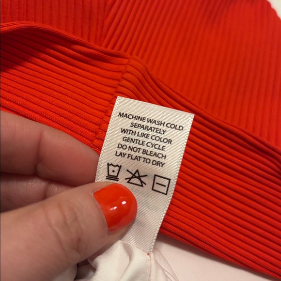 Year of Ours x Bandier Vibrant Red Ribbed Sports Bra Size Small - Picture 5 of 7